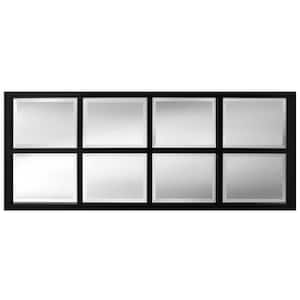 Large Rectangle Black Beveled Glass Contemporary Mirror (42 in. H x 17 in. W)