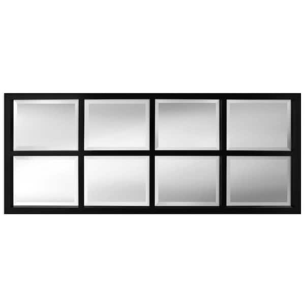 Kate and Laurel Large Rectangle Black Beveled Glass Contemporary Mirror (42 in. H x 17 in. W)