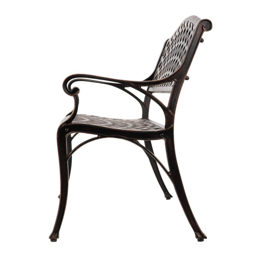 Antique Bronze Cast Aluminum Outdoor Patio Bench