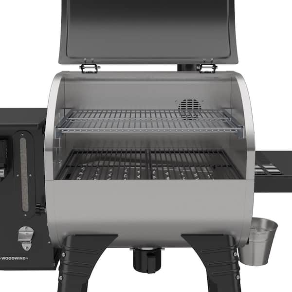 Woodwind SS 24 Pellet Grill Stainless Steel with Black Lid with Blanket