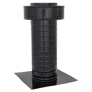 5 in. Dia Keepa Vent an Aluminum Static Roof Vent for Flat Roofs in Black