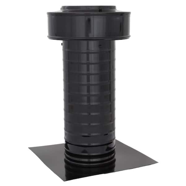 null 5 in. Dia Keepa Vent an Aluminum Static Roof Vent for Flat Roofs in Black