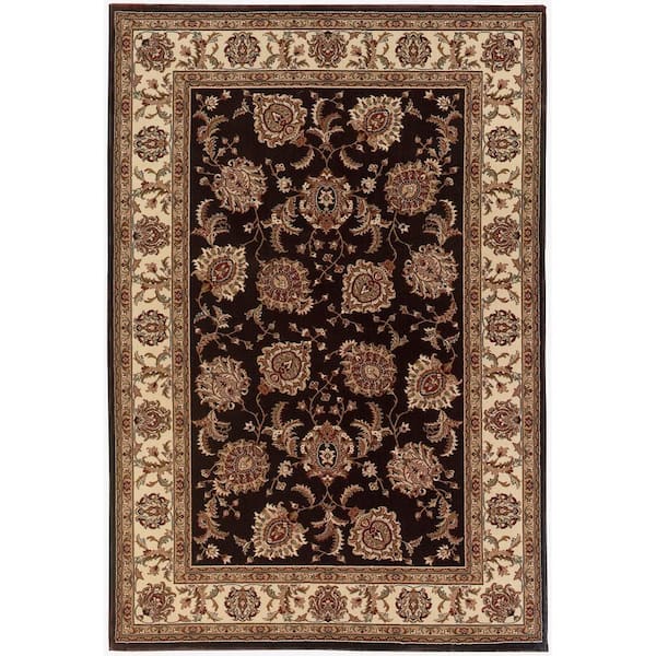 8 ft. x 10 ft. Ivory, Gray, Black Tribal Washable Area Rug