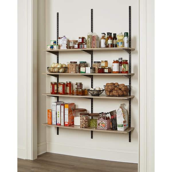 Rubbermaid Organic Ash Laminated Wood Shelf 12 in. D x 48 in. L 2110647 -  The Home Depot