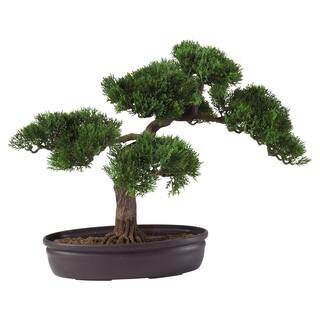 NearlyNatural Cherry Blossom Bonsai Artificiale Con Fiori Bianchi - Albero Decorativo Con Vaso, 20 Cm