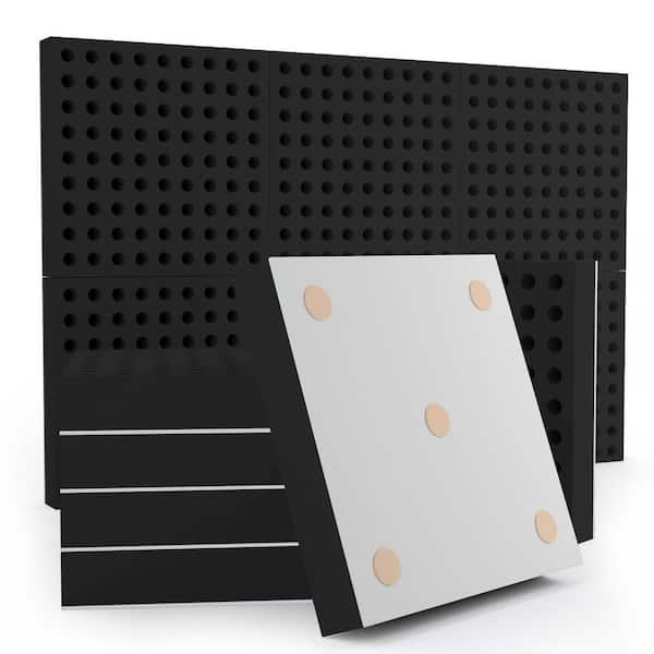 2in.x12in.x12in. Black Fire Resistant Sound Proof Foam Panels, Acoustic Foam Panel High Desnsity Studio Soundproofing