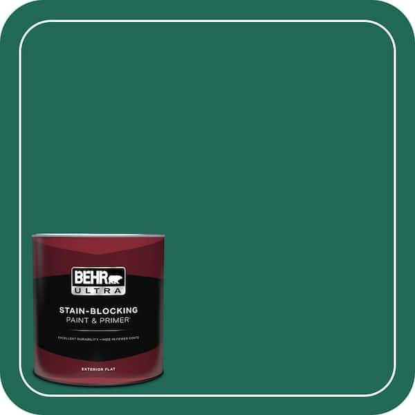 BEHR ULTRA 1 qt. #S-H-480 Forest Rain Flat Exterior Paint & Primer