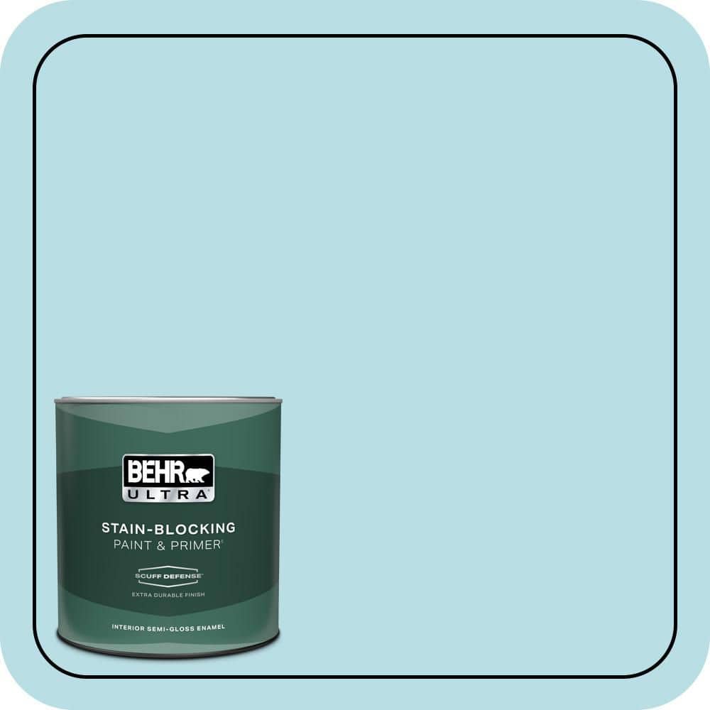 1 qt. #M470-2 Basin Blue Extra Durable Semi-Gloss Enamel Interior Paint & Primer price history on PriceWatchPro