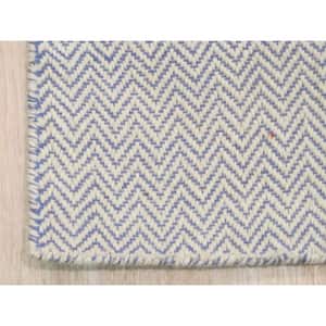 Ivory 5 ft. x 8 ft. Hand Tufted Wool Transitional Chevron Area Rug
