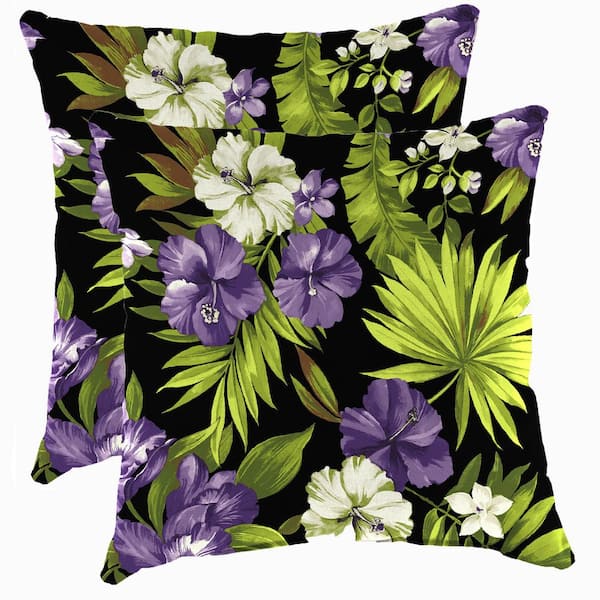 Jordan Manufacturing 17 in. L x 17 in. W x 5 in. T Square Outdoor Throw Pillow (2-Pack)