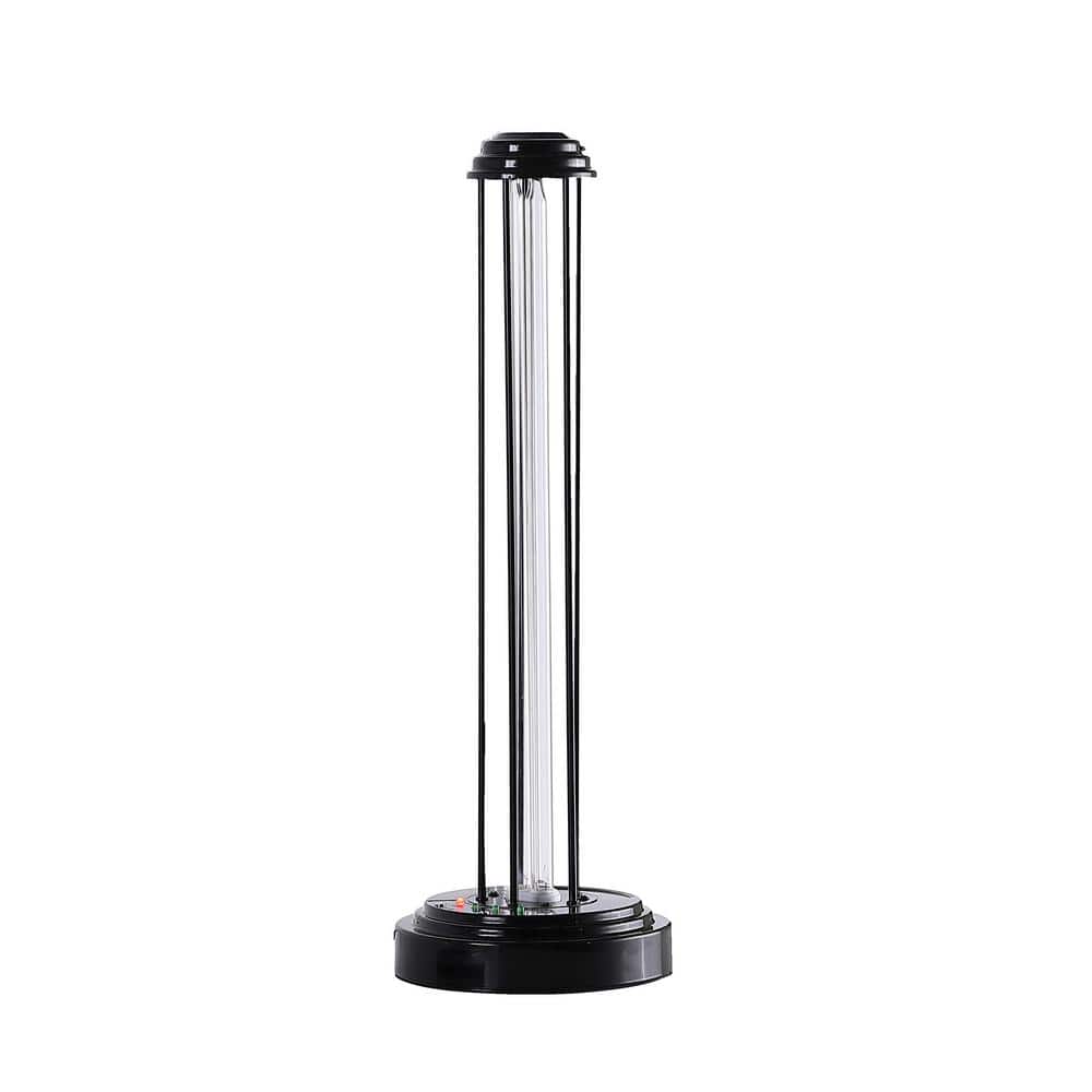ORE International 24 in. UV Sterilized Black Metal Table Lamp with Remote  Control HBL2526 - The Home Depot