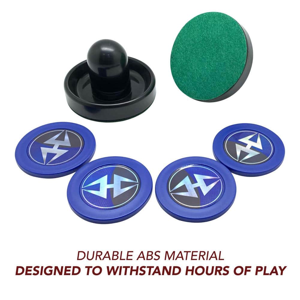 Black and Green ABS Plastic Air Hockey Strikers and Pucks Set