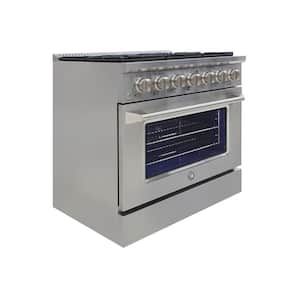 36 in. 5.2 cu. ft. Gas Range in Stainless Steel