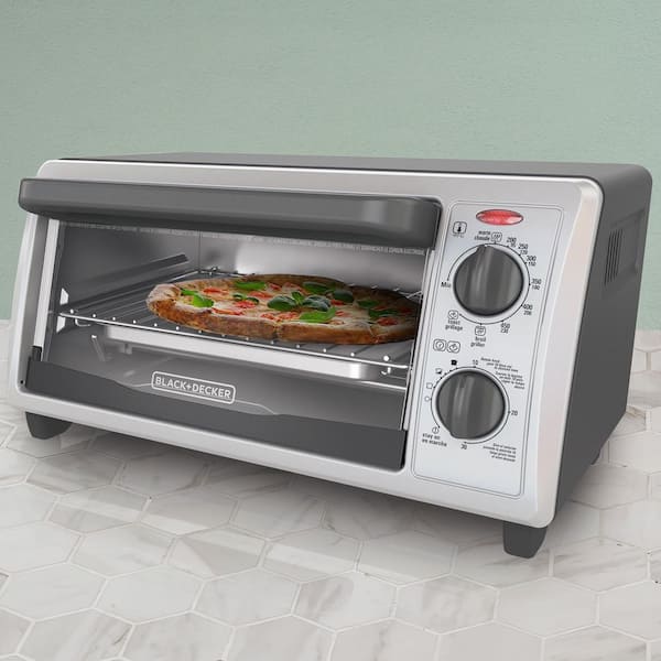  BLACK+DECKER 4-Slice Toaster Oven, Even Toast Technology, Fits  a 9 Pizza, Black: Home & Kitchen
