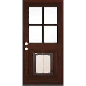 Steves & Sons 68 in. x 80 in. Savannah Clear 6 Lite RHIS Mahogany Stained  Wood Prehung Front Door with Double 14 in. Sidelites M6410-143014-CT-4IRH -  The Home Depot