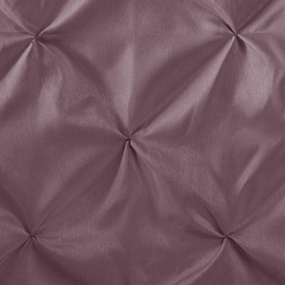Plum Tufted Semi-Sheer Polyester Shower Curtain