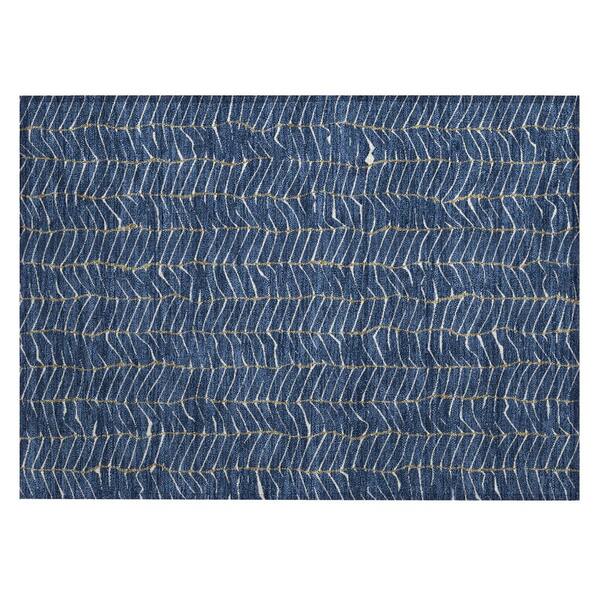Chantille Machine Washable Indoor/Outdoor Abstract ACN3038 Navy 3 ft. x 4 ft. Area Rug