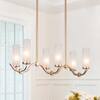 LNC Modern Gold Linear Island Chandelier 6-Light Candlestick Chandelier ...