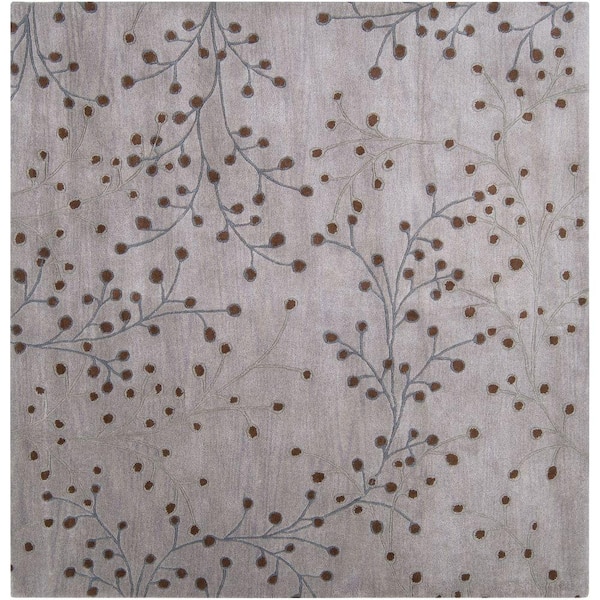 Livabliss Bari Gray 6 ft. x 6 ft. Square Area Rug