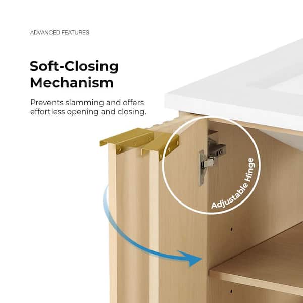 OVE Decors Gabi 42 in. Single Sink Rustic Ash Bath Vanity with