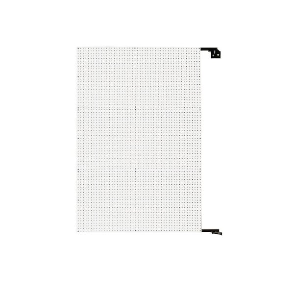 Triton Products 48 in. W x 72 in. H x 1-1/2 in. D Wall Mount Double-Sided Swing Panel White Polypropylene Pegboard