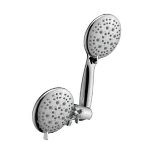5-Spray Patterns 4.7 in. Wall Mount 2-in-1 Handheld Shower Head Replacement in Chrome