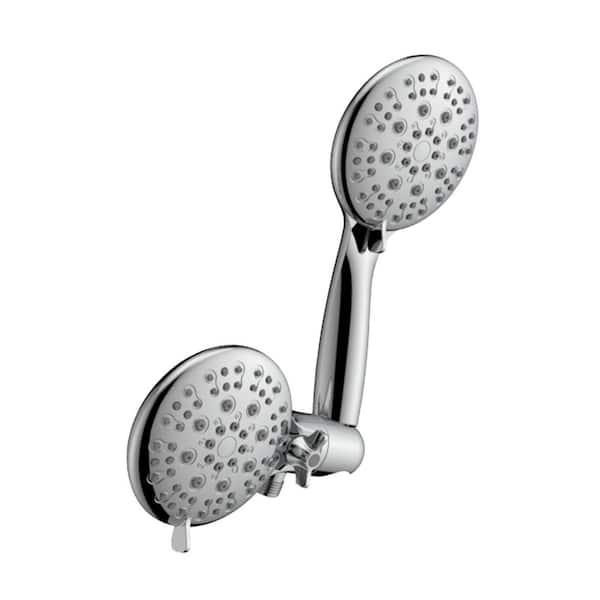 GIVING TREE 5-Spray Patterns 4.7 in. Wall Mount 2-in-1 Handheld Shower Head Replacement in Chrome
