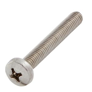 M5-0.8x35mm Stainless Steel Pan Head Phillips Drive Machine Screw 2-Pieces