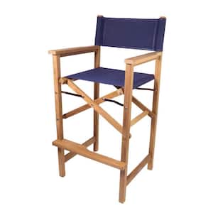 Teak Wood Outdoor Dining Chair in Blue