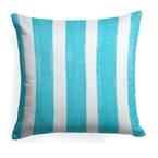 Caravan Aqua Square Outdoor Throw Pillow