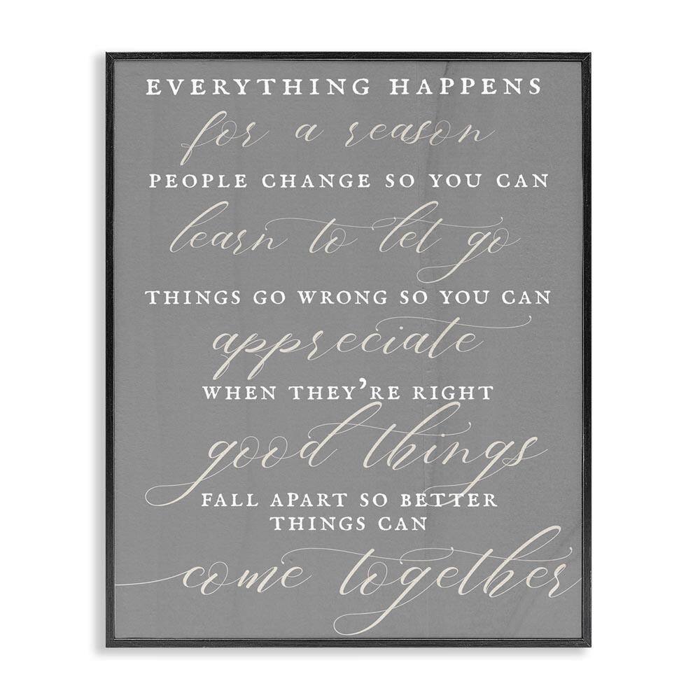 Good Things Fall Apart Phrase Calligraphy by Daphne Polselli Black Framed Giclee Art Print Typography 30 in. x 24 in. price history on PriceWatchPro