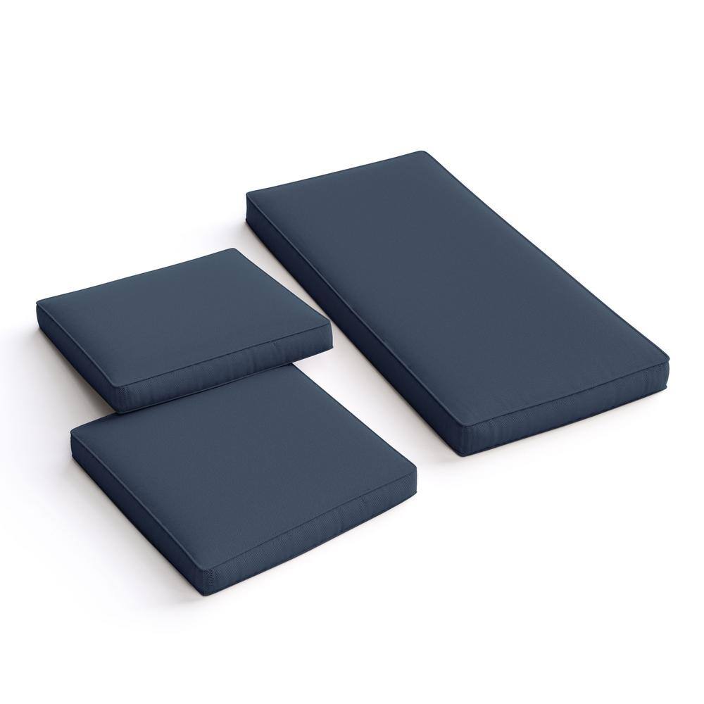 WNP 36 in. x 18 in. (3-Piece) Outdoor Patio Replacement Seat Cushions ...
