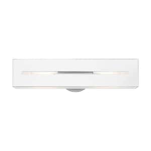 Cement 18 in. 2-Light Polished Chrome ADA Vanity Light