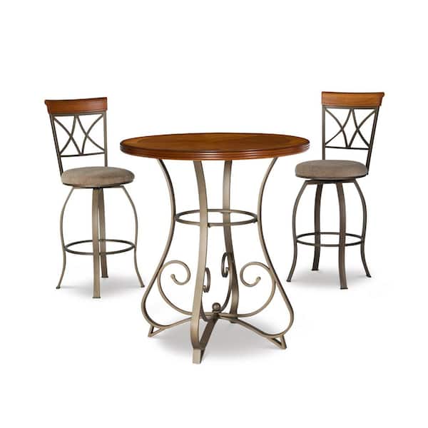 Powell Company Masson 3-Piece Pub Set with Swivel Barstools