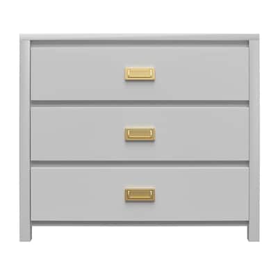 Haven 3-Drawer 36 in W Kids' Dresser, Dove Gray