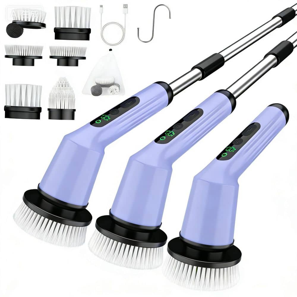 Wudkey 1-Piece Bathroom Accessory Set, Electric Spin Scrubber in