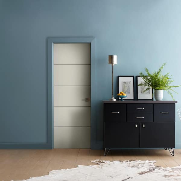 30 in. x 80 in. Right-Hand Hollow Core Ash Composite Single Prehung Interior Door