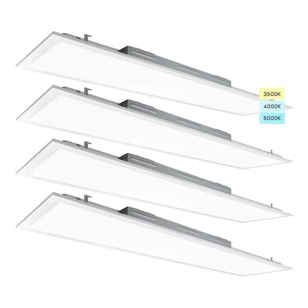 LUXRITE 1 x 4 ft. 3750/4375/5000 Lumen Integrated Panel Light 3 Color Options 3500K/4000K/5000K Dimmable 30/35/40W 4-Pack LR24265-4PK - The Home Depot