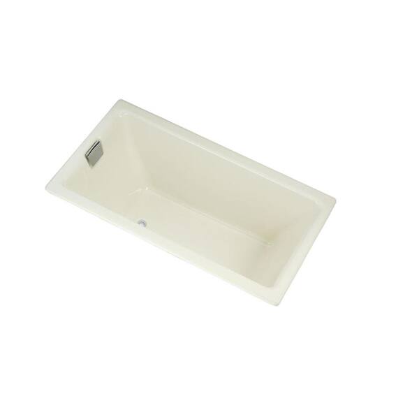 KOHLER Tea-for-Two 66 in. x 36 in. Rectangular Soaking Bathtub with Reversible Drain in Biscuit