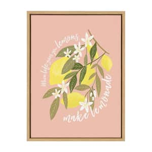 Sylvie "561 Lemons" by Mia Charro Framed Canvas Wall Art 24 in. x 18 in.