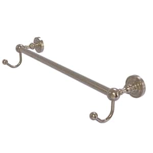 Dottingham Collection 30 in. Towel Bar with Integrated Hooks in Antique Pewter