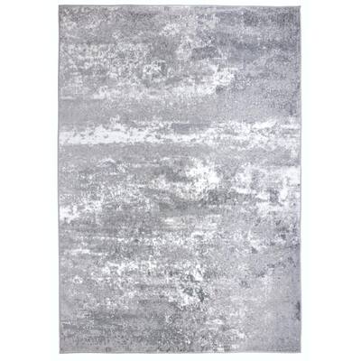 Moderns Shades Abstract Gray 5 ft. x 7 ft. Area Rug