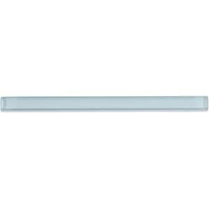 Blue Sky 3/4 in. x 12 in. x 11 mm Glass Pencil Liner Trim Wall Tile