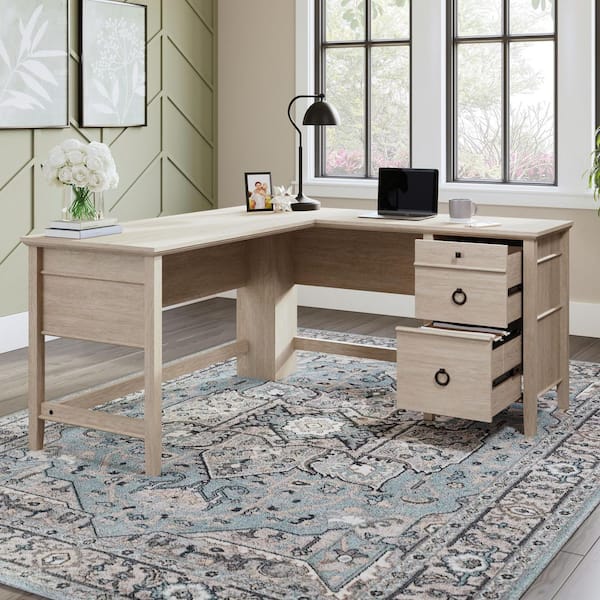 SAUDER East Adara 60 in. L-Shape Cascade Oak Computer Desk with File  Storage 429772 - The Home Depot