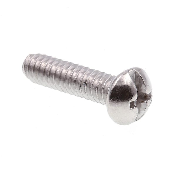 Prime-Line #10-24 x 3/4 in. Grade 18-8 Stainless Steel Phillips/Slotted  Combination Drive Round Head Machine Screws (25-Pack) 9004595 The Home  Depot