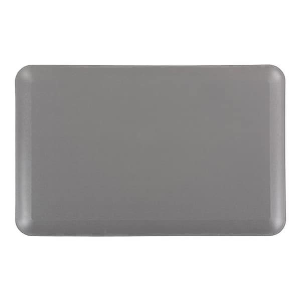 World Rug Gallery Solid Gray 20"x32" Anti-Fatigue Standing Mat