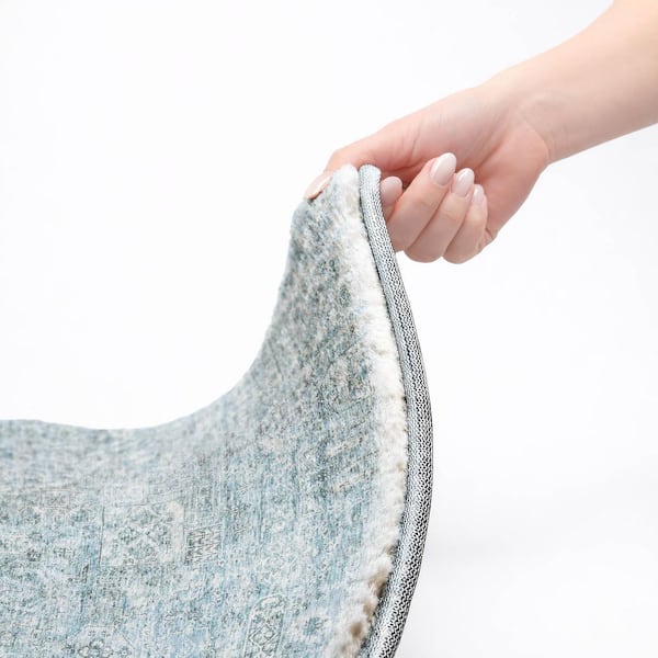 Dream Shag Premium Machine Washable Abstract ADS611 Sky 5 ft. x 7 ft. 6 in. Area Rug