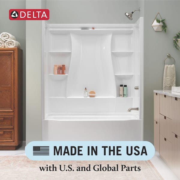Classic 500 60 in. x 32 in. Alcove Deep Soaking Bathtub with Left Drain in High Gloss White