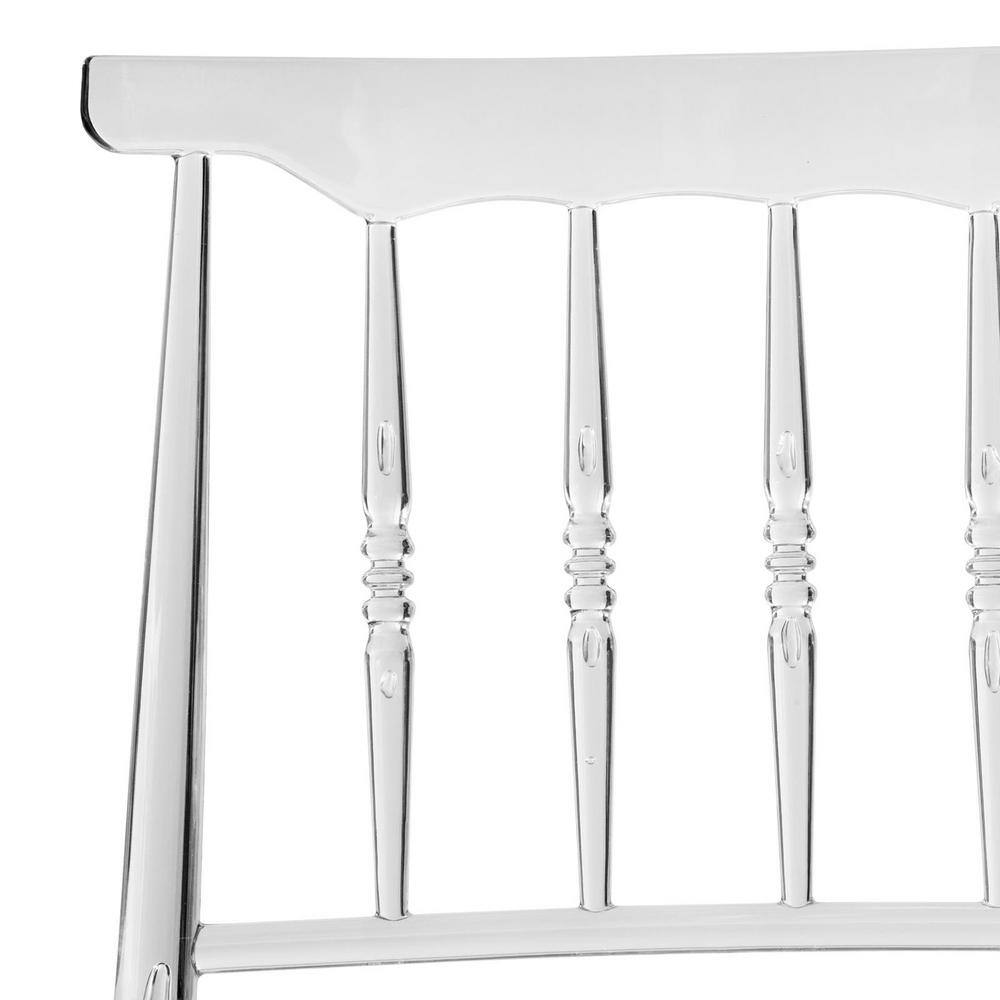 Elegant Spindle Transparent Lucite Dining Chair, Set of 4