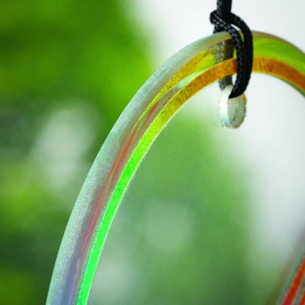 Clear Glass Hummingbird Wind Chime with Silver Tubes, 22" Length